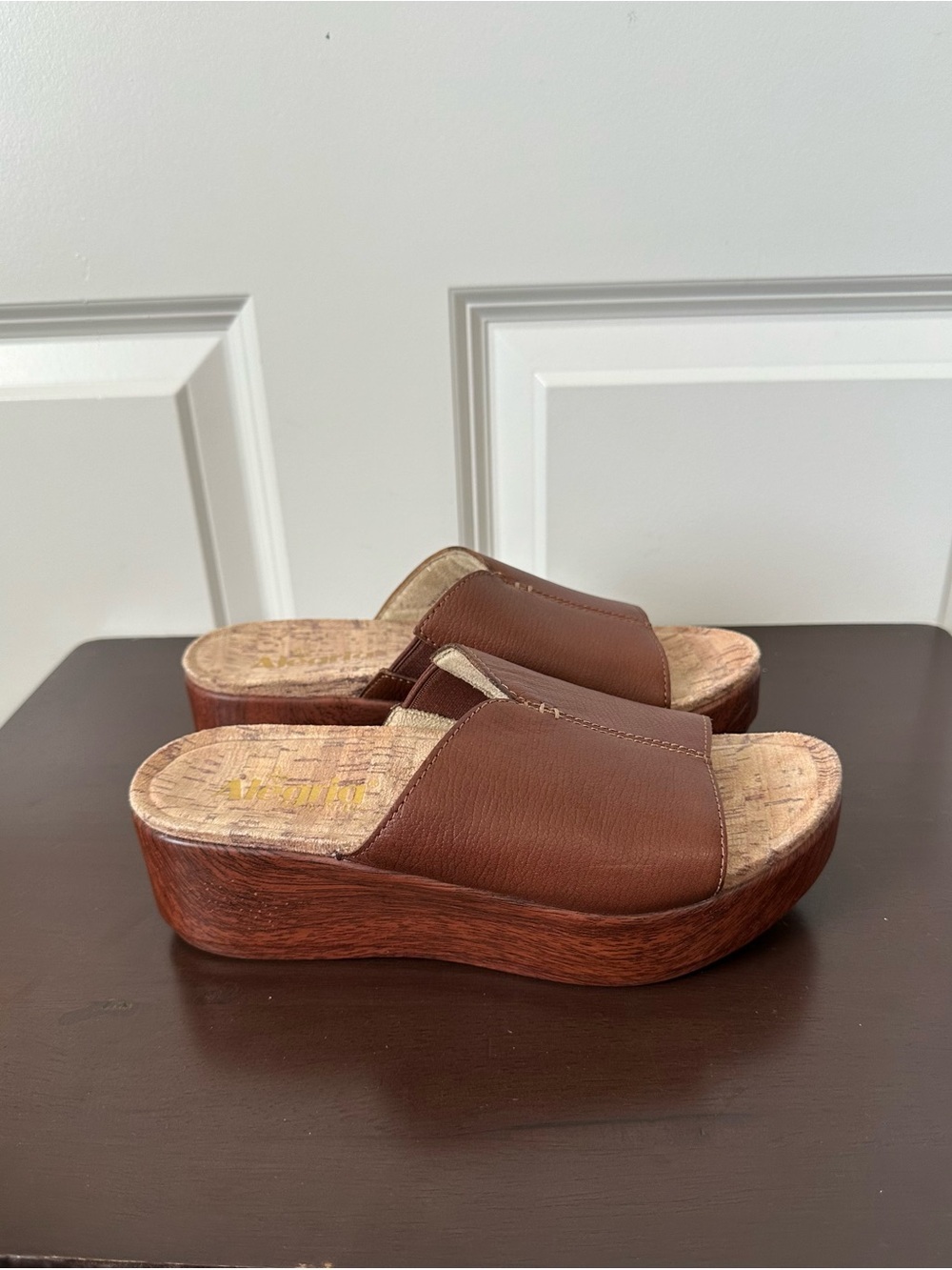 Algeria Women’s Triniti Platform Wedge Slide Sandal Size 36 5.5